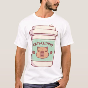 Camiseta Taça Coffee Capybara Capyuccino Cujo Café Takeaway
