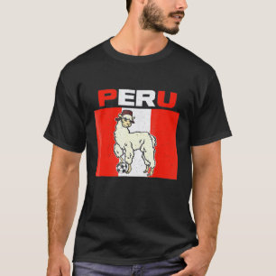 Camiseta Taça de Futebol do Peru 2018 Bandeira Peruana Llam