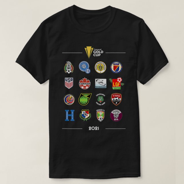 Camiseta Taça Dourada Concacaf  (Frente do Design)