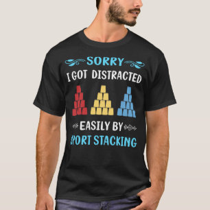 Camiseta Taca Empilhamento de Copos Empilhamento Rápido Cop