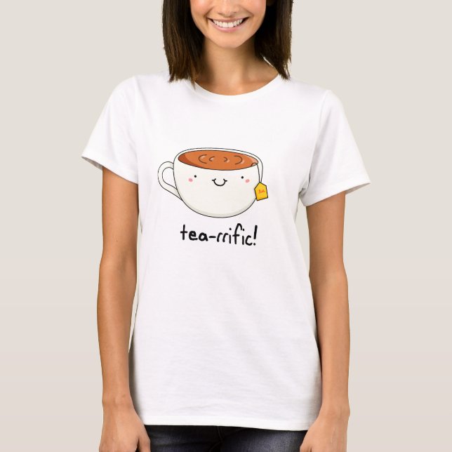 Camiseta Taça Engraçada De Tea Pun (Frente)