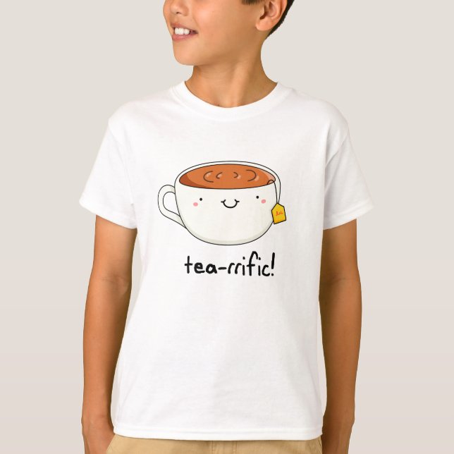 Camiseta Taça Engraçada De Tea Pun (Frente)