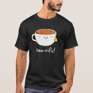 Camiseta Taça Engraçada De Tea Pun Dark BG