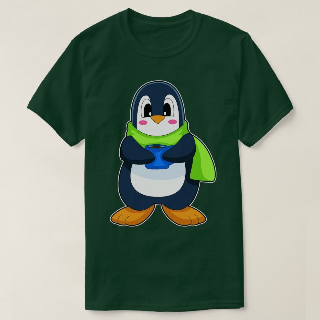 Camiseta Taça Penguin de Café (Frente do Design)