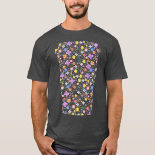 Camiseta Taça To Go De Flores De Café Silhouette