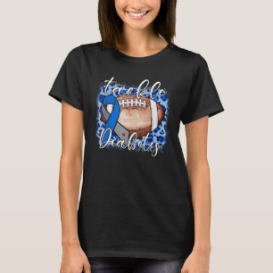 Camiseta Tackear Diabetes Futebol T1D Sensibilização Blue R