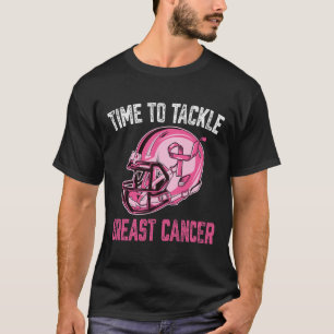 Camiseta Tackear o Helmet do Cancer da mama Friso rosa Fris