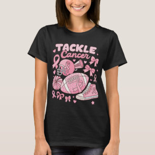 Camiseta Tackle Câncer de Mama Futebol com Laço Rosa
