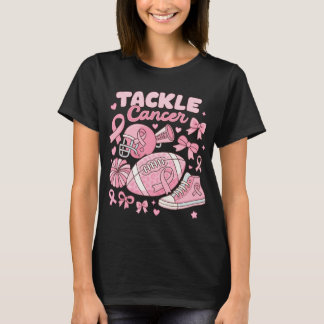 Camiseta Tackle Câncer de Mama Futebol com Laço Rosa 