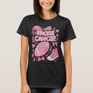 Camiseta Tackle Câncer de Mama Futebol com Laço Rosa