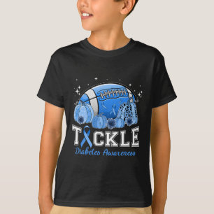 Camiseta Tackle Diabetes Azul Fita Dibetes Awarene
