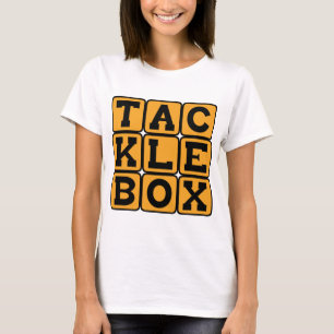 Camiseta Tacklebox, kit de ferramentas do pescador