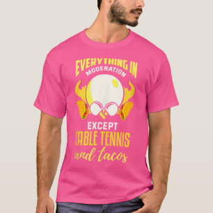 Camiseta Taco Amante Citação Jogador de Tênis de Mesa Piada