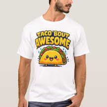 Taco 'Bout Awesome Cute Taco Pun Cartoon Design