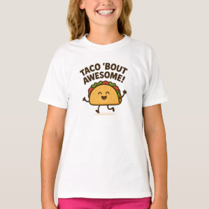 Camiseta Taco ‘Bout Diversão Incrível Gráfico de Taco Feliz