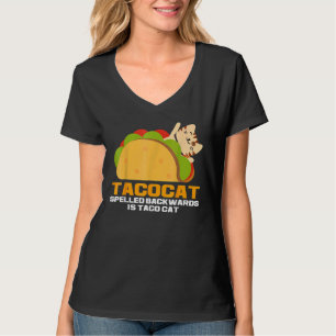 Camiseta Taco Ca Tacocat Ortografado Para Trás É Taco Cat