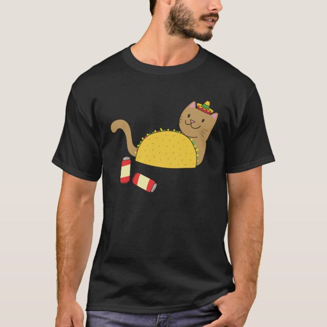Camiseta Taco Cat Cinco De Mayo Mexicano Beer Beer Beer Bee (Frente)