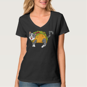 Camiseta Taco Cat Comida Mexicana Homens Jovens Jovens 3