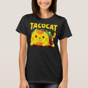 Camiseta Taco Cat Comida Mexicana Homens Jovens Jovens Jove