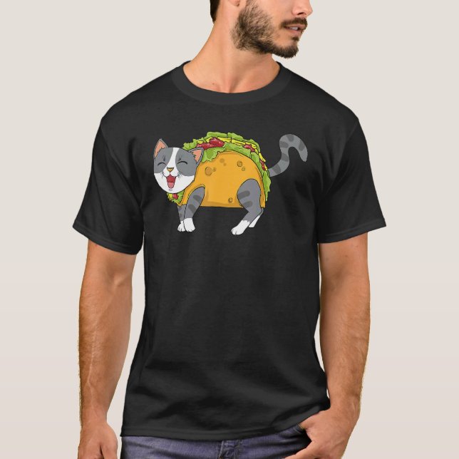 Camiseta Taco Cat Comida Mexicana Juventude (Frente)