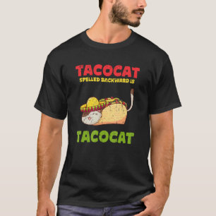 Camiseta Taco cat escrito ao contrário é taco cat mexicano