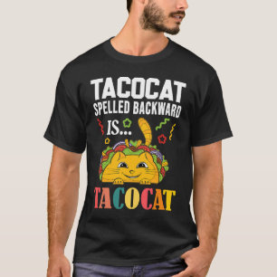 Camiseta Taco Cat Escrito ao Contrário Tacocat Crianças Hom