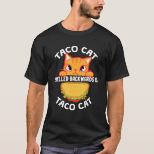 Camiseta Taco Cat Ortografado Para Trás É Gato De Tacocat
