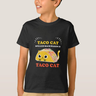 Camiseta Taco Cat Ortografado Para Trás É Taco Cat