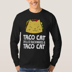 Camiseta Taco Cat Ortografado Para Trás É Taco Cat