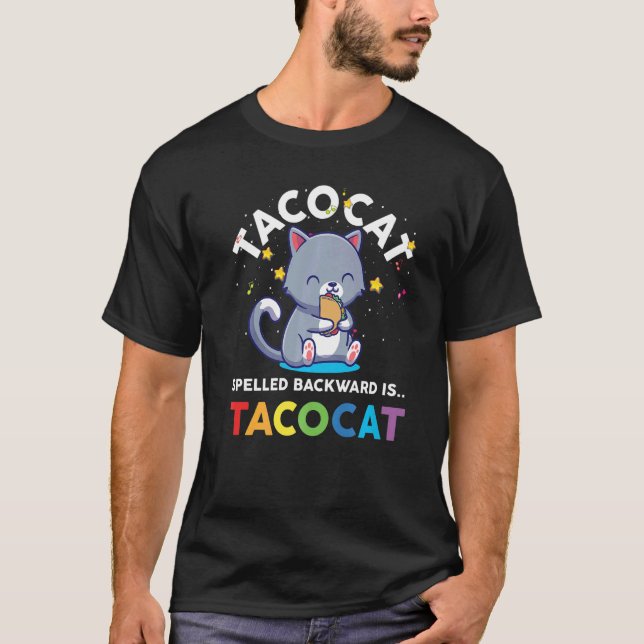 Camiseta Taco Cat Ortografado Para Trás É Tacoca Youth Boys (Frente)
