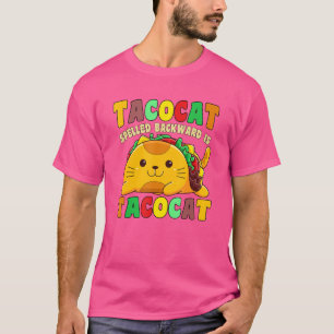 Camiseta Taco Cat Ortografado Para Trás É Tacocat Mexicano