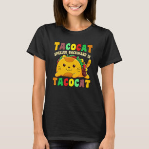 Camiseta Taco Cat Ortografado Para Trás É Tacocat Mexicano
