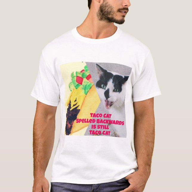 Camiseta Taco Cat soletrado para trás é Taco Cat (Frente)