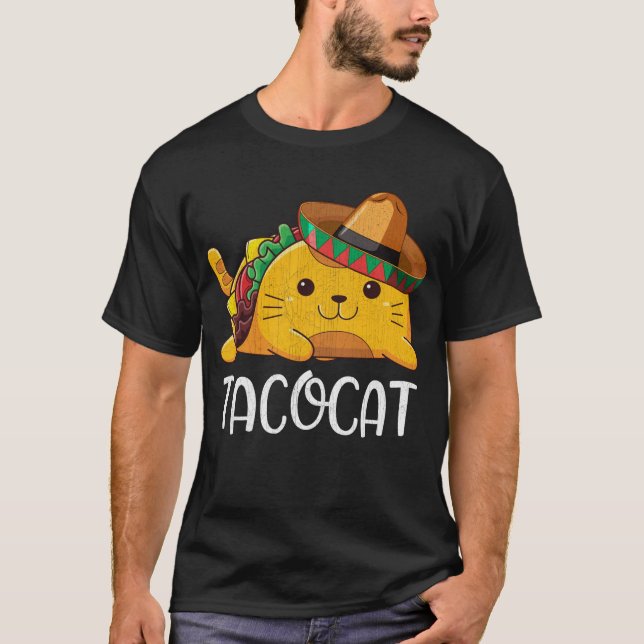 Camiseta Taco Cat Tacocat Funny Mexican Cinco De Mayo (Frente)