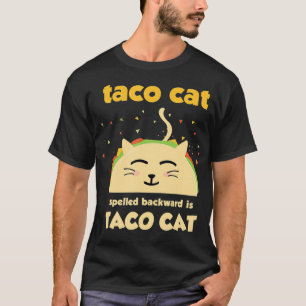 Camiseta Taco Cat Tacocat Ortografado Para Trás É Tacocat