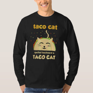Camiseta Taco Cat Tacocat Ortografado Para Trás É Tacocat