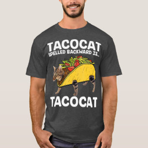 Camiseta Taco CatTacocat Ortografado Para Trás É Tacocat
