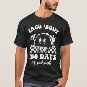 Camiseta Taco cerca de 100 dias de escola retrô 70