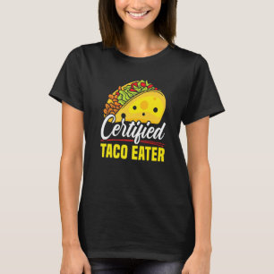 Camiseta Taco Certified Eater Nacho Média Foodie Cinco De