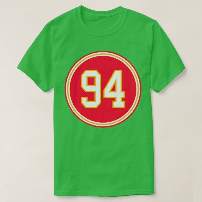 Camiseta Taco Charlton Número 94 Jersey Chefes da Cidade do (Frente do Design)