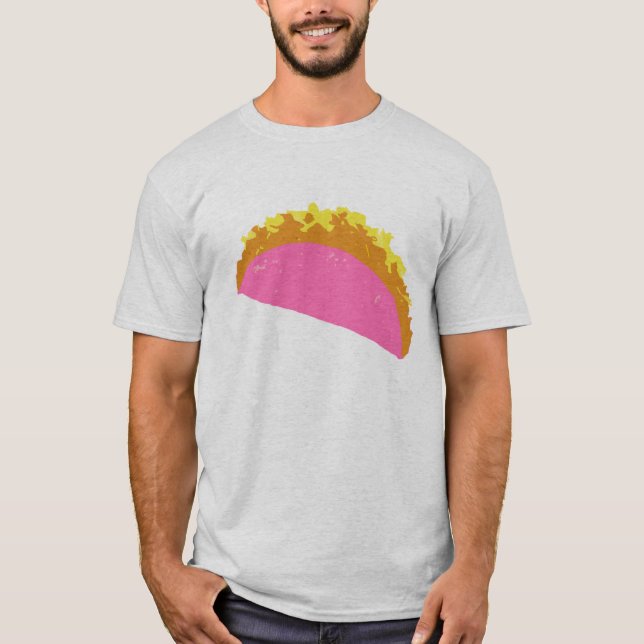 Camiseta Taco cor-de-rosa (Frente)