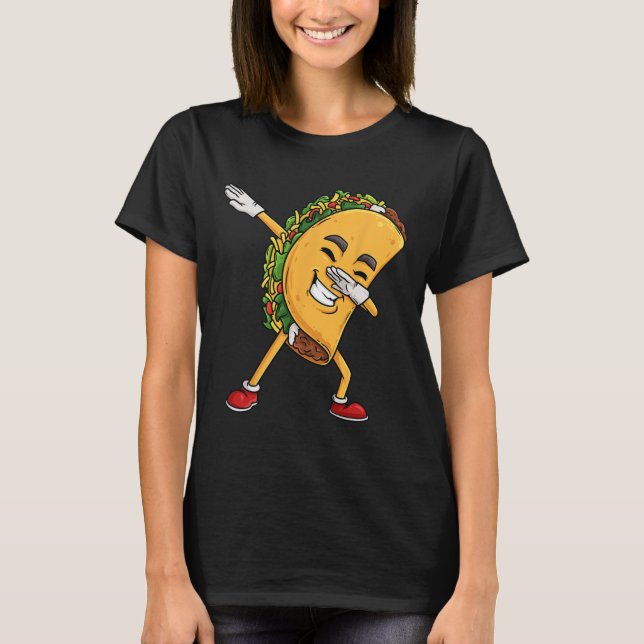 Camiseta Taco Dabbing Cinco De Mayo Engraçado Rapazes Dab M (Frente)