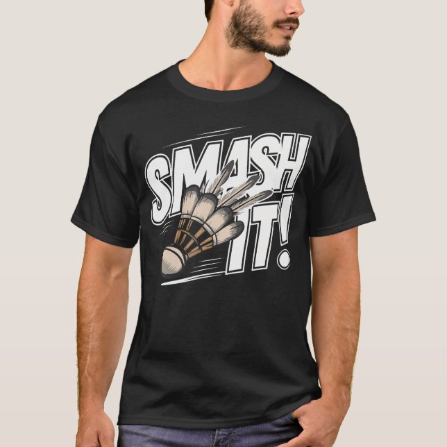 Camiseta Taco de Badminton Smash (Frente)