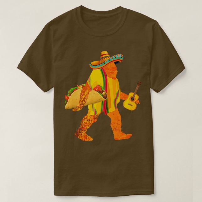 Camiseta Taco de Carregando Sasquatch Bigfoot (Frente do Design)