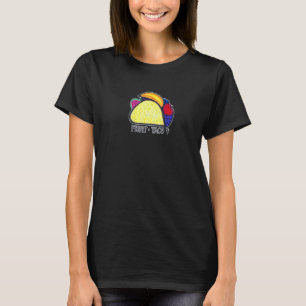 Camiseta Taco de Fruta Desenhado à Mão Fofo para Jardim de