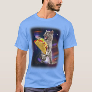 Camiseta Taco De Gato No Espaço Engraçado Pelos Amantes De