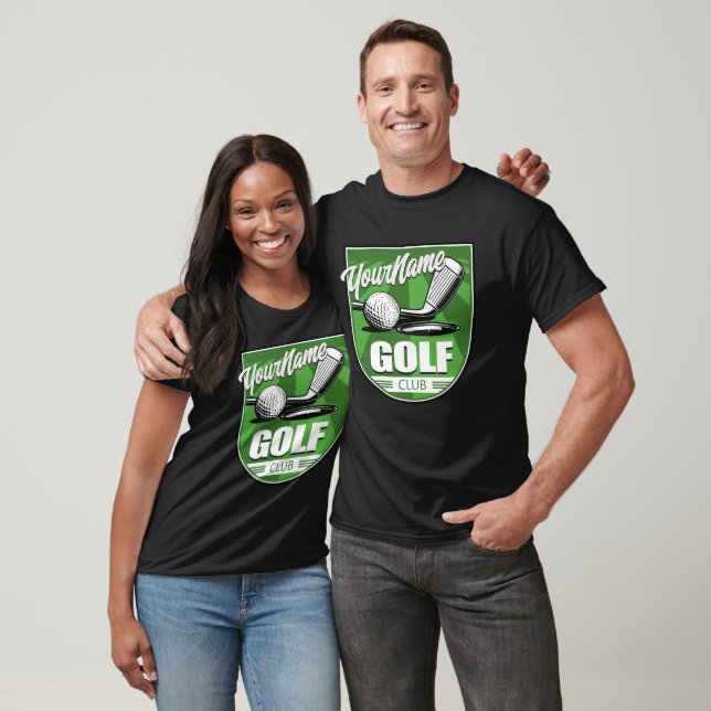 Camiseta Taco de golfe NOME Pro Golfista Jogador Personaliz (Unissex)