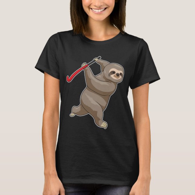 Camiseta Taco de hóquei de preguiça (Frente)