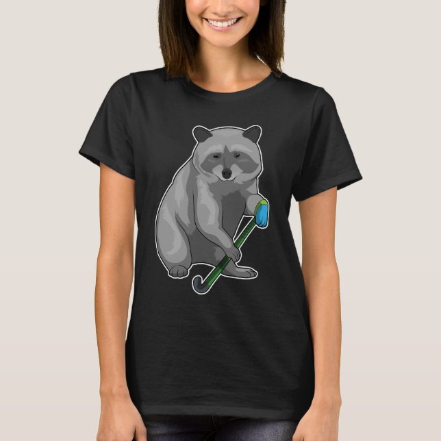 Camiseta Taco de Hóquei de Racoon (Frente)