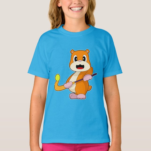 Camiseta Taco de hóquei em campo de Hamster (Frente)